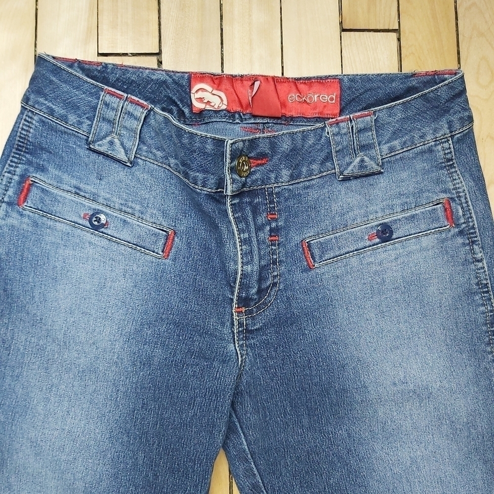 Vintage Ecko Red flare jeans low rise size 7 - Picture 3 of 7